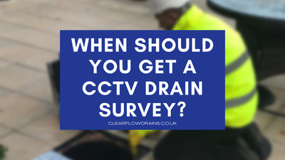 CCTV drain survey camera inspecting a drain
